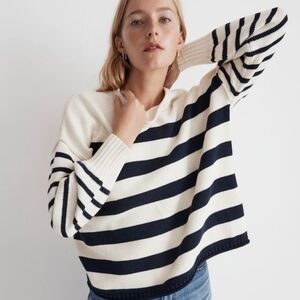 Madewell Women's Sweater Conway Pullover Stripe Stripe Size S